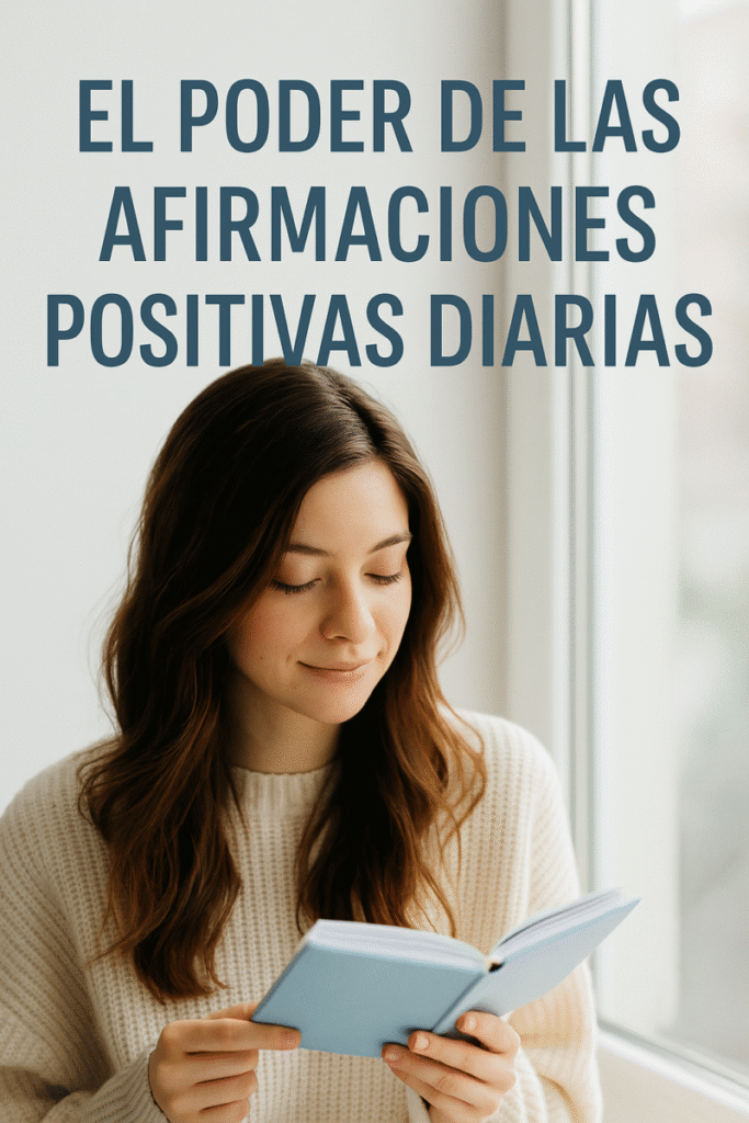 mujer leyendo afirmaciones positivas