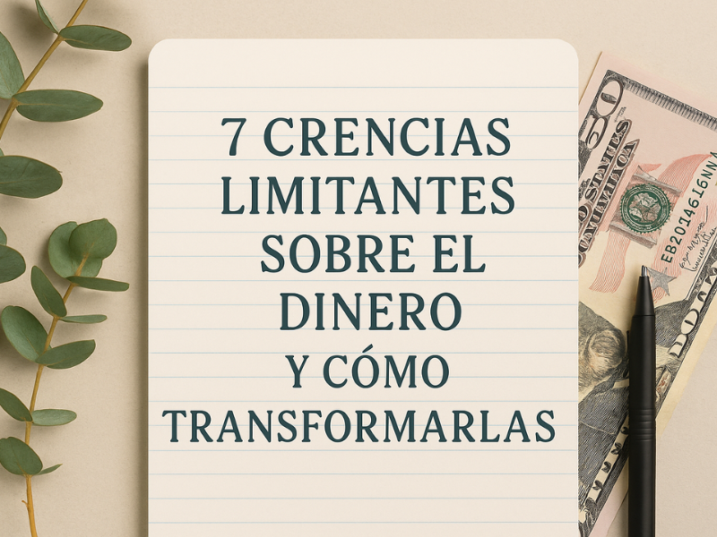 cartel 7 creencias limitantes sobre el dinero